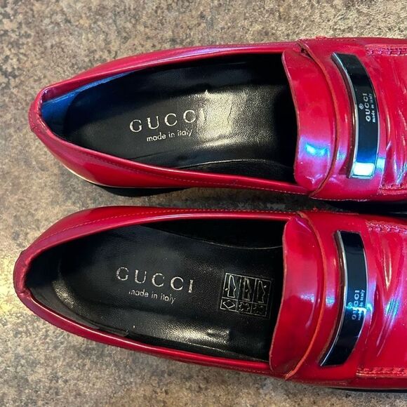 GUCCI size 35 Red Patent Leather Shoes Slides - Picture 13 of 14